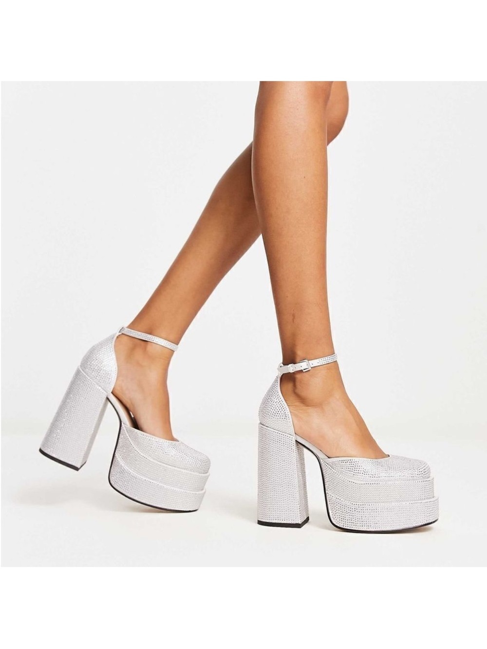 Steve Madden rhinestone platform heels